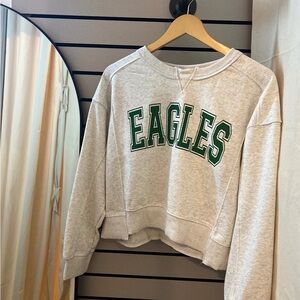 Eagles Boxy Cropped Crewneck Sweatshirt